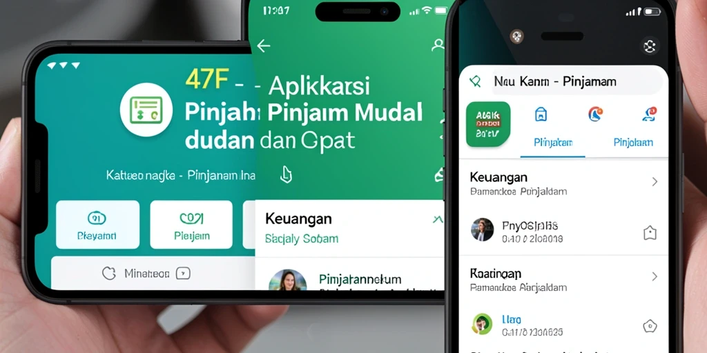Screenshot antarmuka aplikasi Pinjaman 47F yang user-friendly.