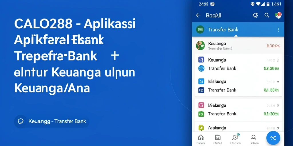 Tampilan antarmuka aplikasi Transfer Bank CALO288 yang modern dan intuitif.