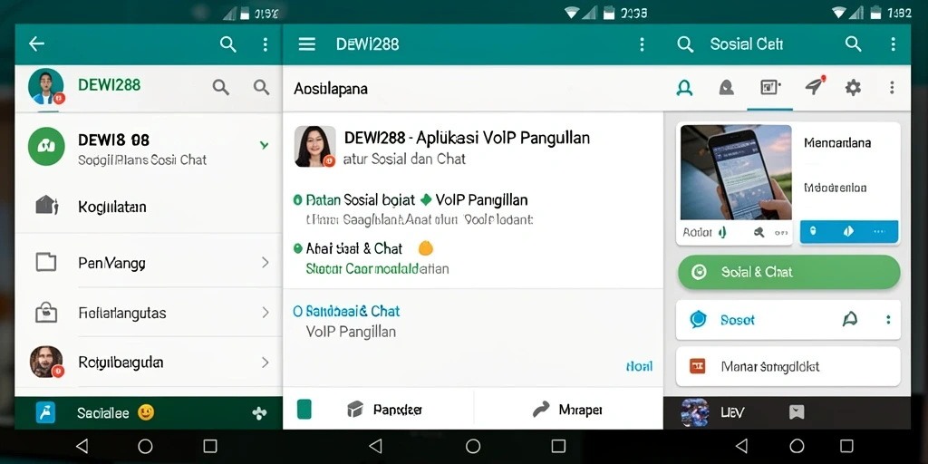 Antarmuka pengguna DEWI288 saat melakukan panggilan VoIP
