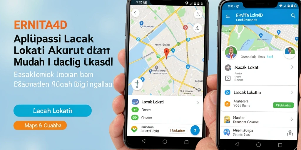 Antarmuka intuitif aplikasi Lacak Lokasi ERNITA4D yang memudahkan pengguna.