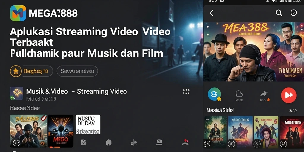 Tampilan antarmuka MEGA388 yang menarik dan intuitif untuk Streaming Video.