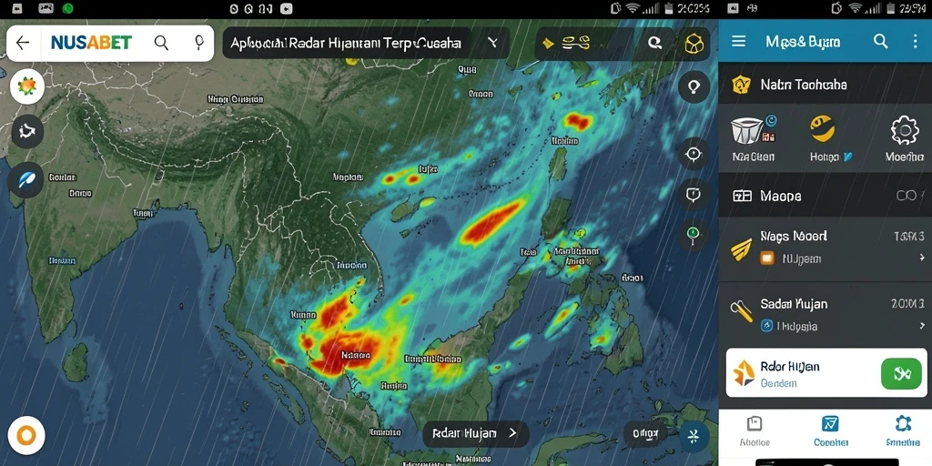 Tampilan antarmuka NUSABET yang menampilkan radar hujan secara jelas.
