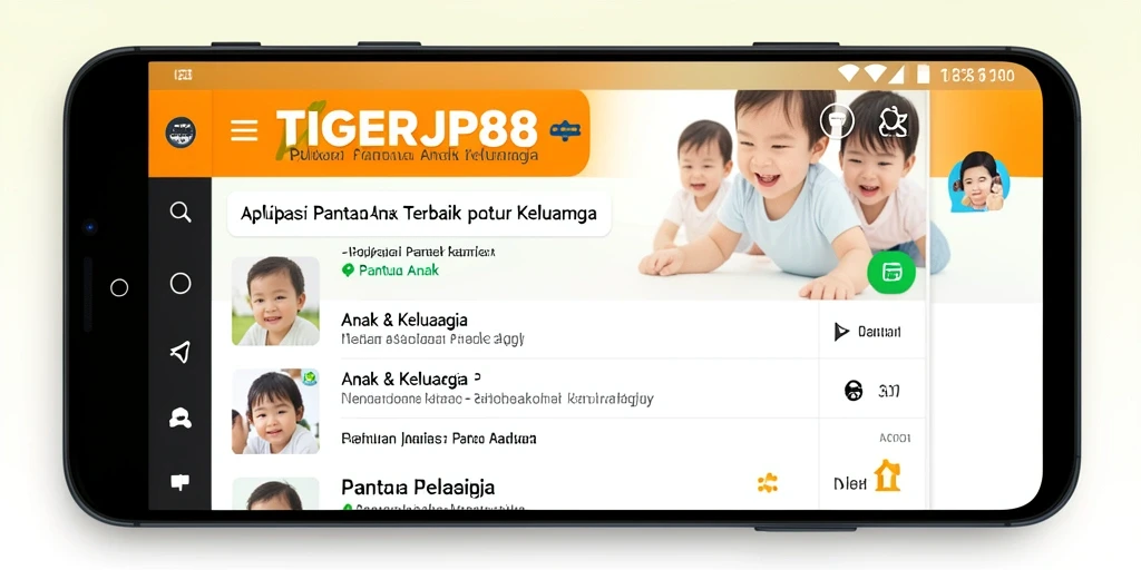Tampilan antarmuka pengguna TIGERJP88 yang ramah anak.